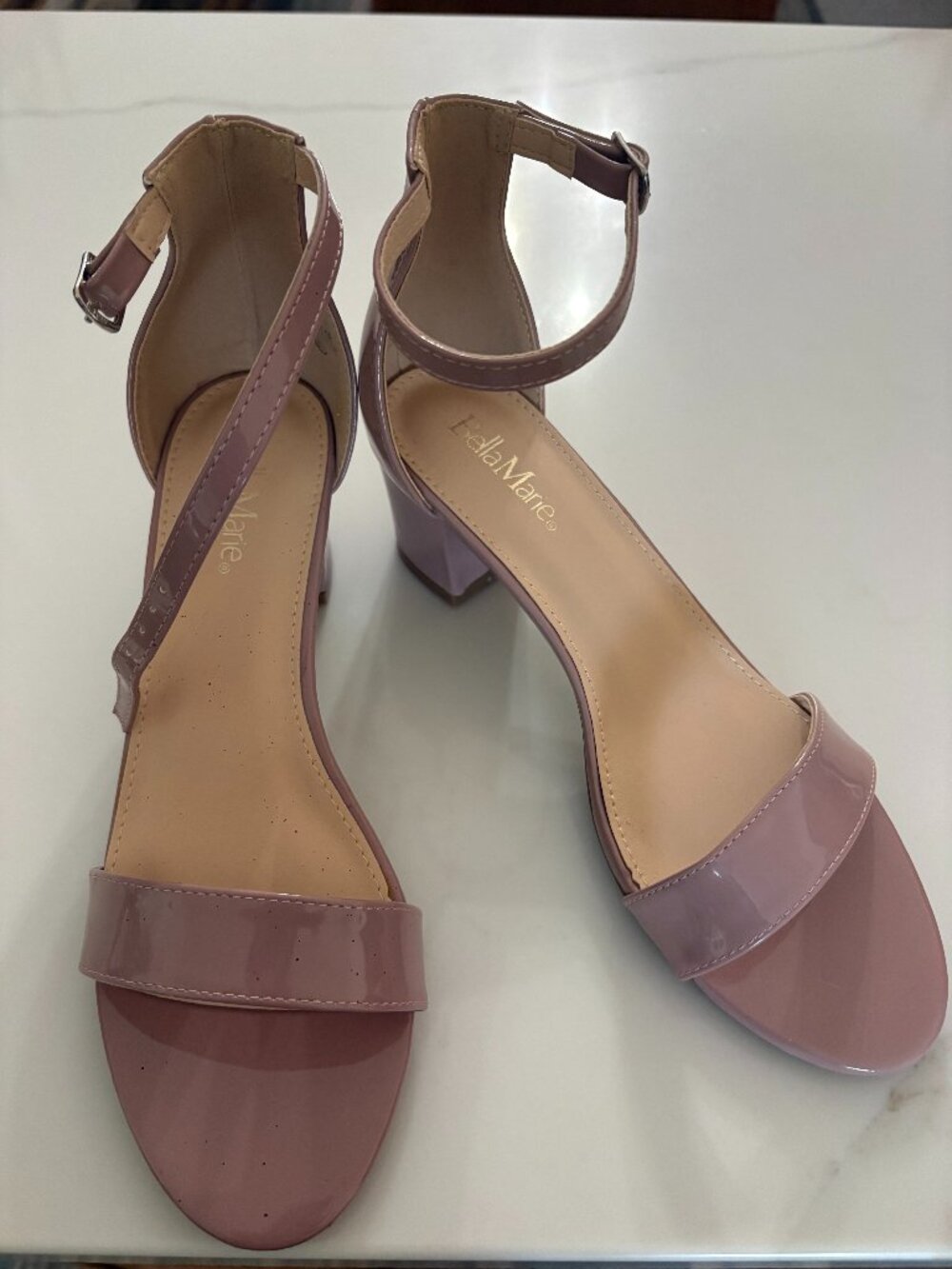 Ankle Strap Sandal, Mauve size 8.5